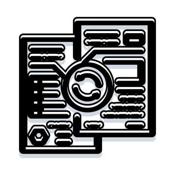 Comparing documents for data synchronization and version control 스톡 일러스트