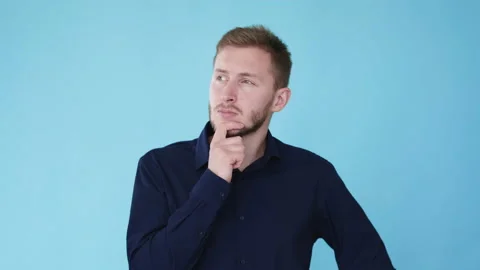 Comparing man making decision deal doubt gif loop Stock Footage 174663229