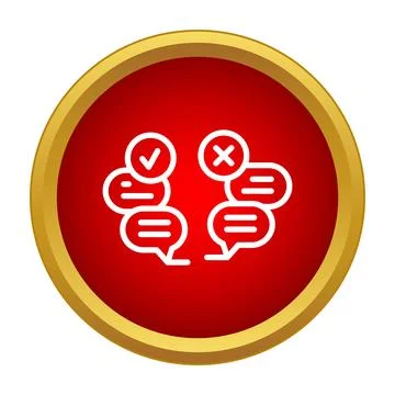 Comparing messages with check mark and cross symbols Stock Illustration