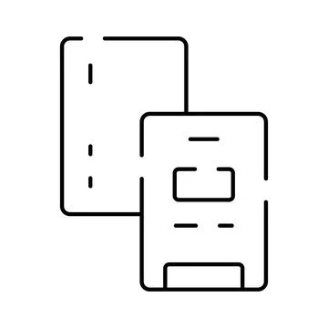 Comparing mobile application design on smartphones Stock Illustration