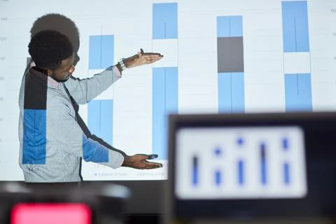 Comparing parts of bar graph Stock Photos