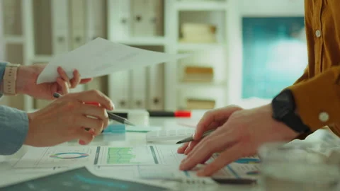 By comparing their company's chart performance to that of their competitors, Stock Footage 265089223