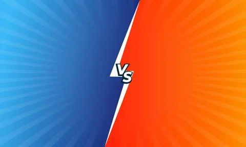 Comparison battle comic style background Stock Illustration