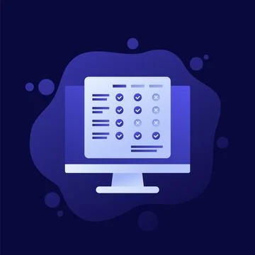 Comparison chart with a computer vector design Illustrazione stock