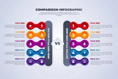 Comparison chart infographic Stock Illustration