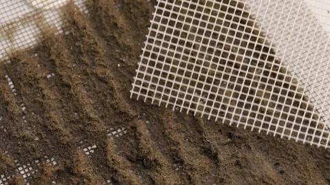Comparison of clean and dirty ventilation filter mesh from apartment interi.. Stock Footage 317810075