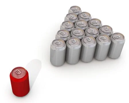 Comparison of drinks in aluminum can Stock Illustration