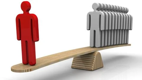 Comparison of the effectiveness of employees Ilustração Stock