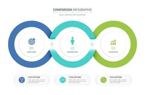 Comparison infographic template. Modern versus chart, decision making diagr.. Stock Illustration