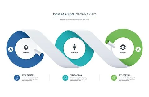 Comparison infographic template. Modern versus chart, decision making diagr.. Stock Illustration