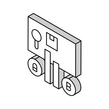 Comparison market isometric icon vector illustration sign Stock Illustration
