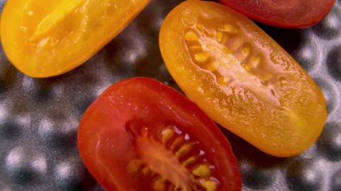 Comparison of tomato varieties: laboratory examination and quality control Stock Footage 320319274