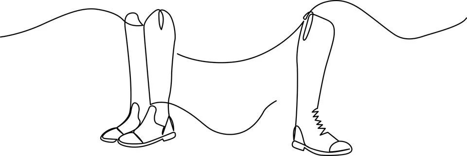 A comparison of two different types of shoes and their respective laces. Vect 스톡 일러스트