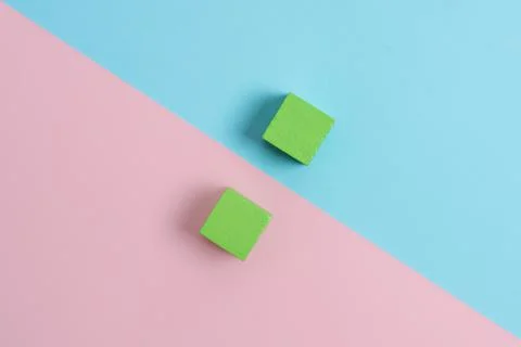 Comparison of Two Objects Blocks Pencils Sticker Notes Facing Inward Outward Stock Photos