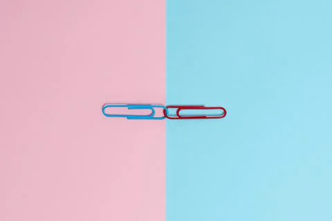 Comparison of Two Objects Blocks Pencils Sticker Notes Facing Inward Outward 写真素材