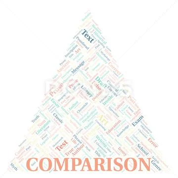 Comparison typography word cloud create with the text only ~ Clip Art ...