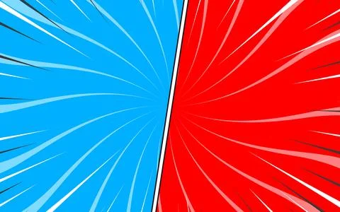 Comparison VS Background of the fight in a flat background of the comic. Stock Illustration