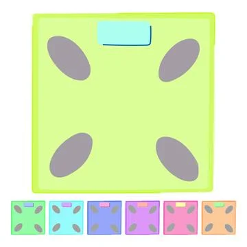Comparison weigh scales vector cartoon graphic Stock Illustration