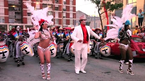 Comparsa on the Street 库存影片 4885940