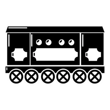 Compartment carriage icon, simple style Illustrazione stock