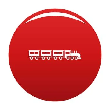 Compartment train icon vector red Illustrazione stock