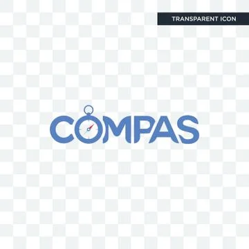 Compas vector icon isolated on transparent background, compas logo design Stock Illustration