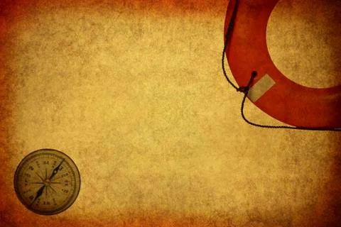 Compass against retro background. Stock-Fotos