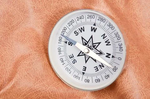 Compass against the skin Stock Photos