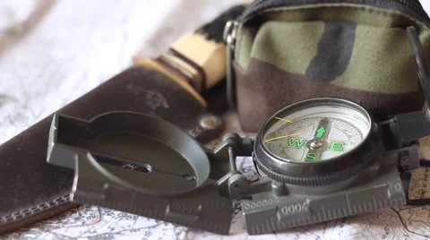 Compass and Gear Stock Footage 41691137