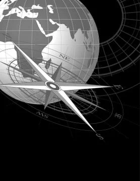 Compass and Globe Stock Illustration