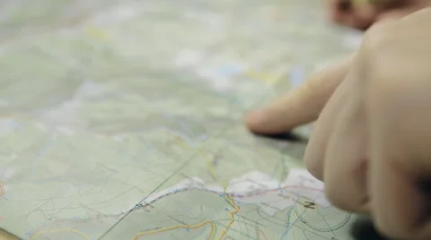 Compass and map planning Stock Footage 61695291