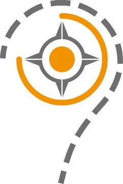 Compass and path, compass logo, background, compass Stock Illustration
