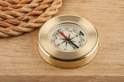 Compass and rope Foto stock