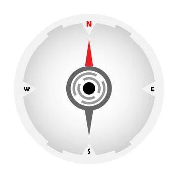 Compass with arrow logo abstract background Stock Illustration