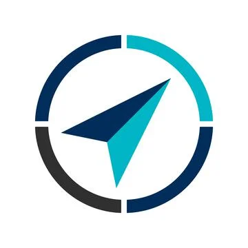 Compass arrow logo template illustration design. Vector illustration. compass Stock Illustration