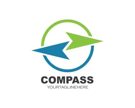 Compass arrow  logo vector tempate ilustration Stockillustratie