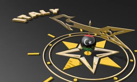 Compass arrow point to destination Stock Illustration