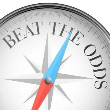 Compass beat the odds Stock Illustration