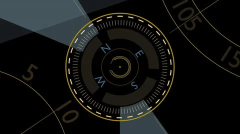 Compass - Blue Yellow Original Video stock 25996762