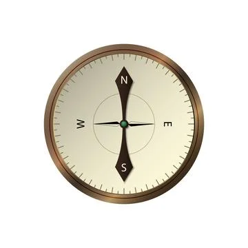 Compass box direction navigation of north south east west Stock Illustration