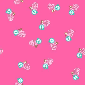 Compass brainstorm vector seamless pattern Stock Illustration