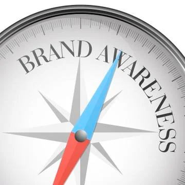 Compass brand awareness Stock Illustration