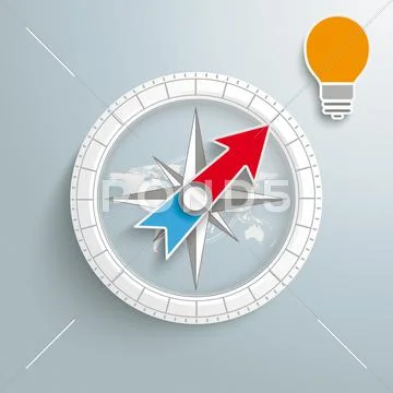 Compass bulb Stock Illustration