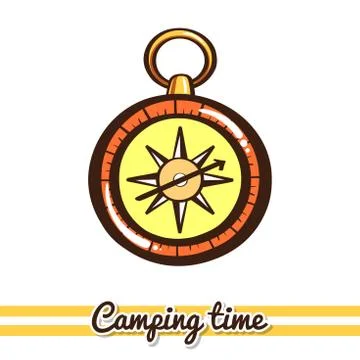 Compass Camping Equipment Stock Illustration
