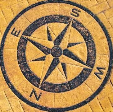 Compass, cardinal points indicator Stock-Fotos