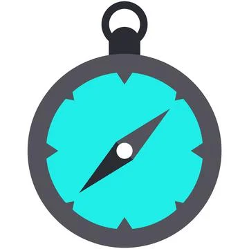 Compass with circle dial and arrow vector on white イラスト素材