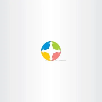 Compass circle icon logo Stock-Illustration