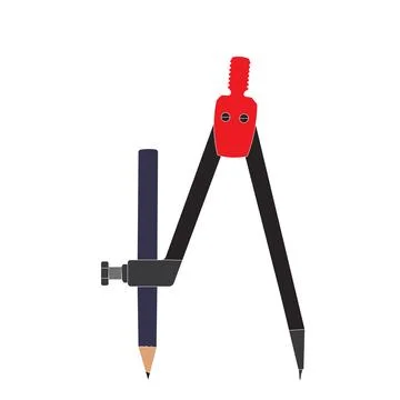 Compass circle school icon Stock Illustration