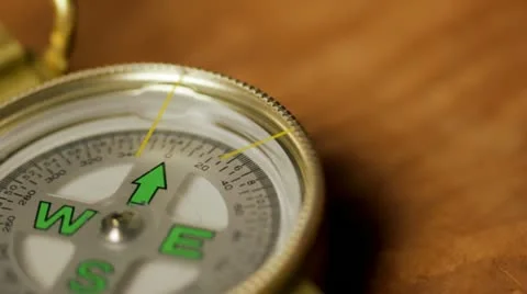Compass Close-up Vídeo Stock 10916849