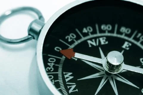 Compass in close up Stock Photos